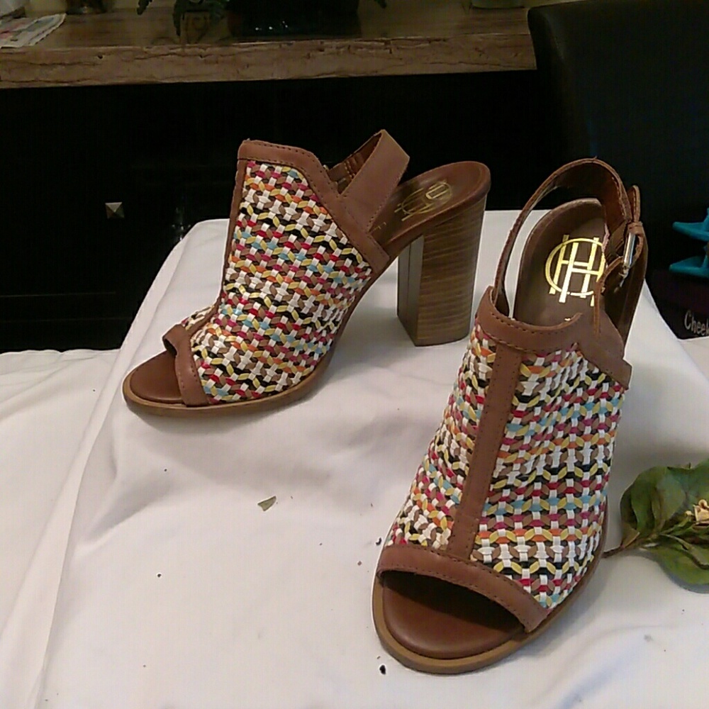 House of Harlow 1960 ladies heeled open toe sandal